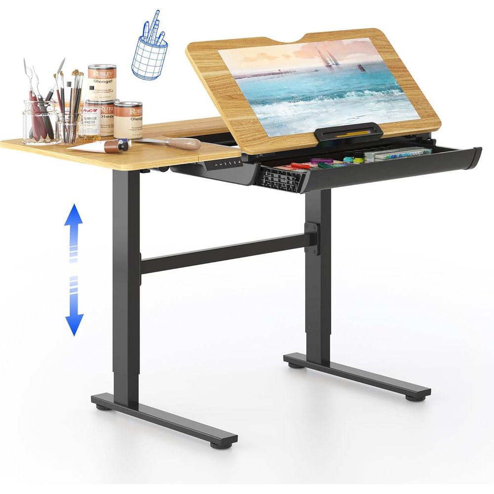 Adjustable Height Electric Sta - Home Office Desks avaliação e preço