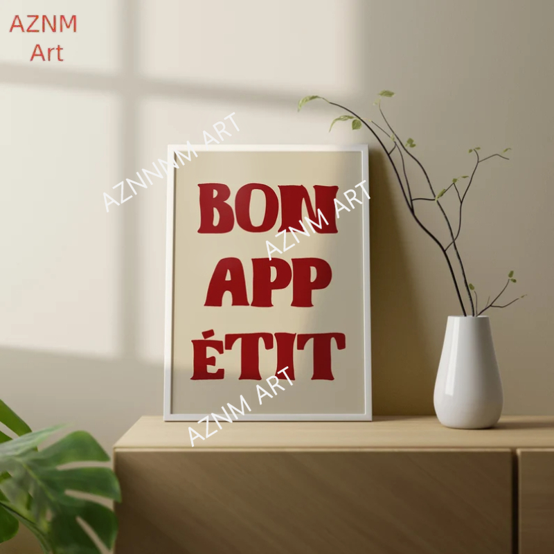 1pc Bon Appetit Art Poster Fre - Home Office Quotes avaliação e preço