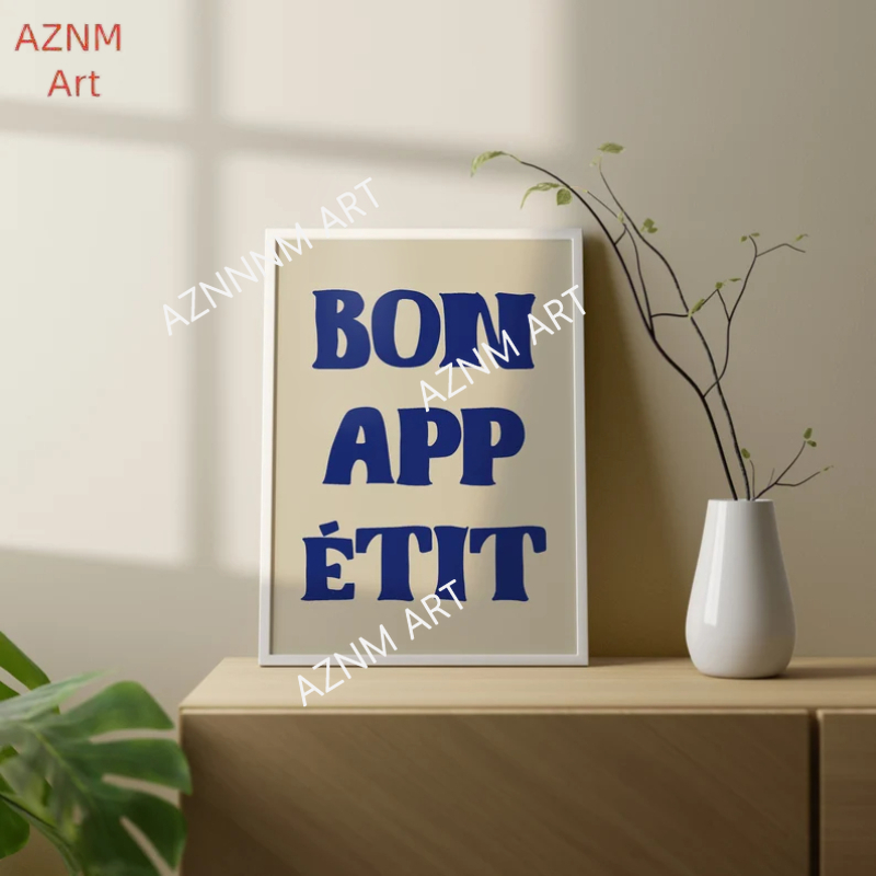 1pc Bon Appetit Art Poster Fre - Home Office Quotes avaliação e preço