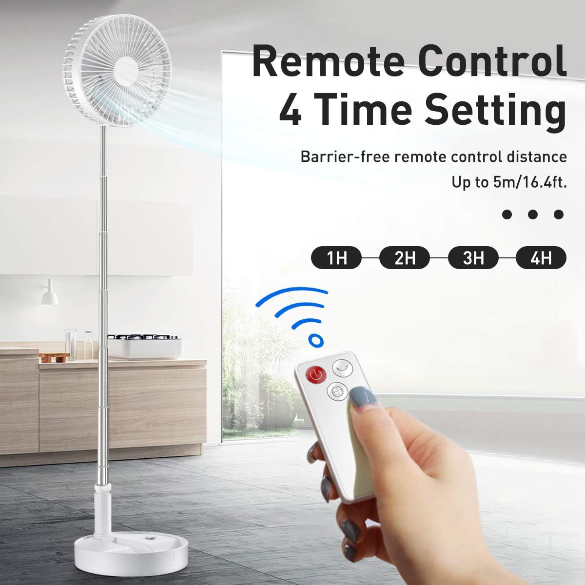 Folding Portable Stand Fan wit - Home Office Head avaliação e preço