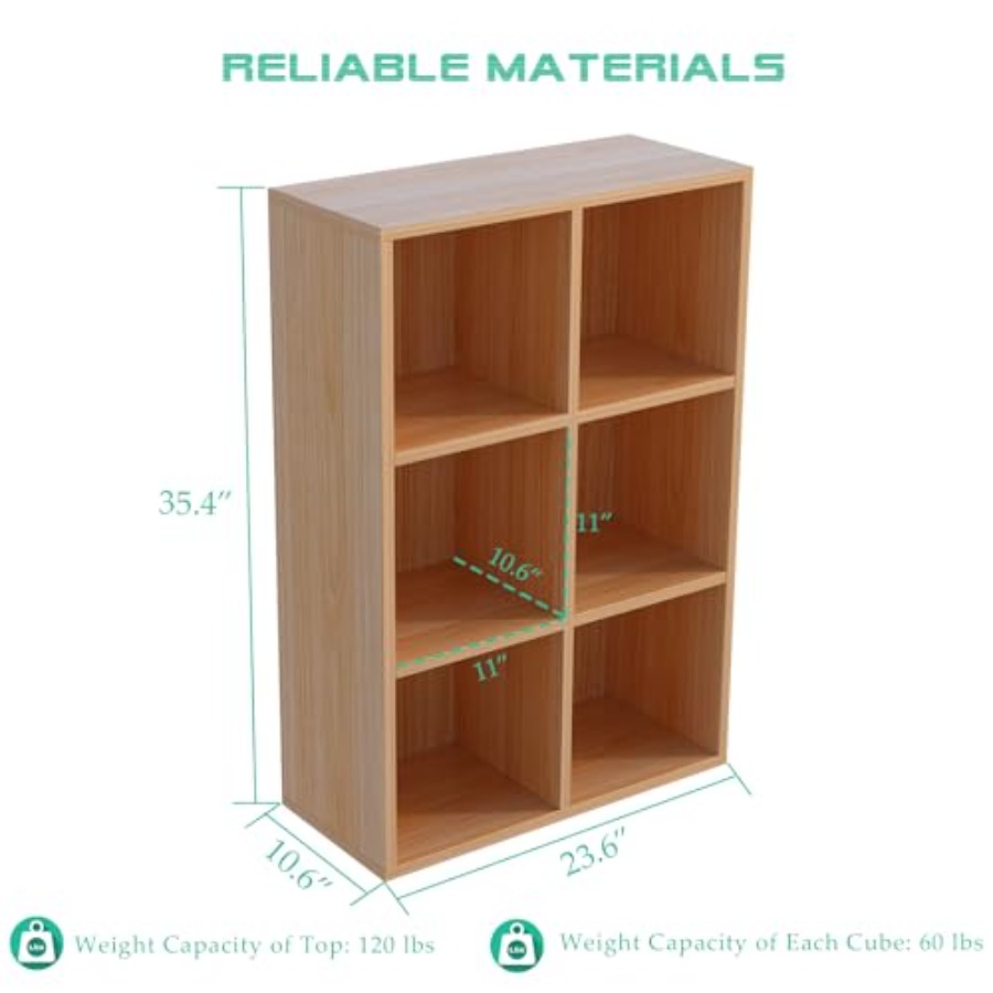 6-Cube Storage Shelf Bookcase  - Home Office Free avaliação e preço