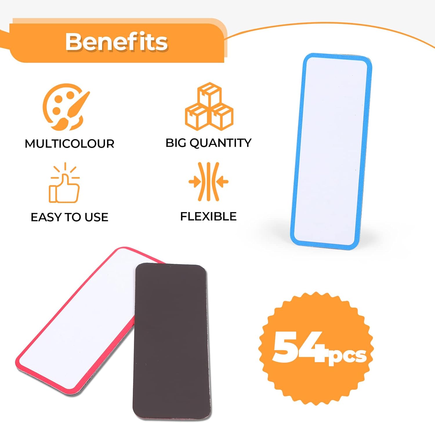 54pcs Magnetic Dry Erase Label - Whiteboard Magnetic avaliação e preço