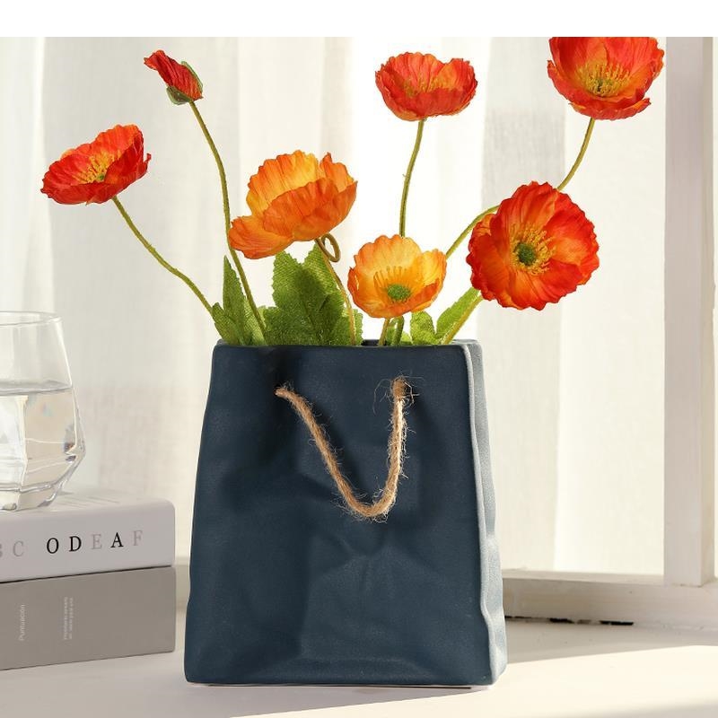 Ceramic Tote Bag Vase Morandi  - Home Office Form avaliação e preço