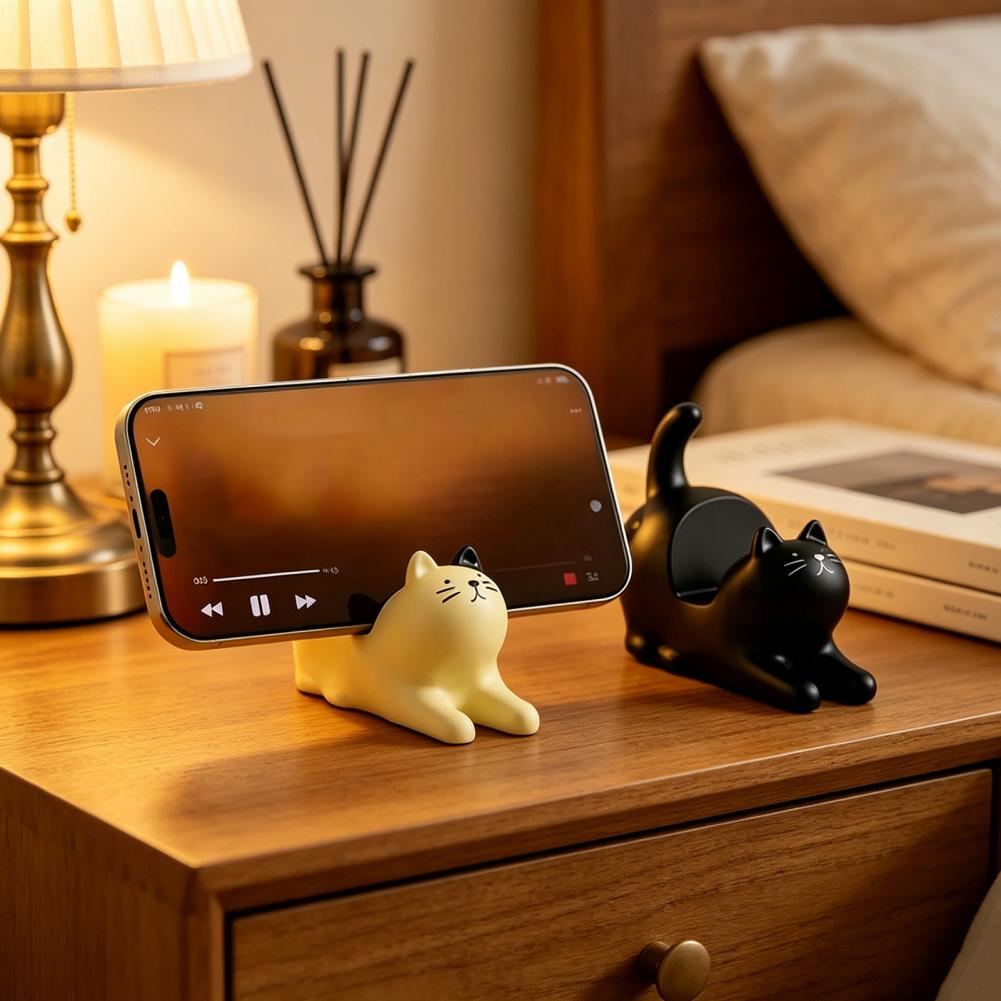 Weighted Phone Stand Cute Cat  - Home Office With View avaliação e preço