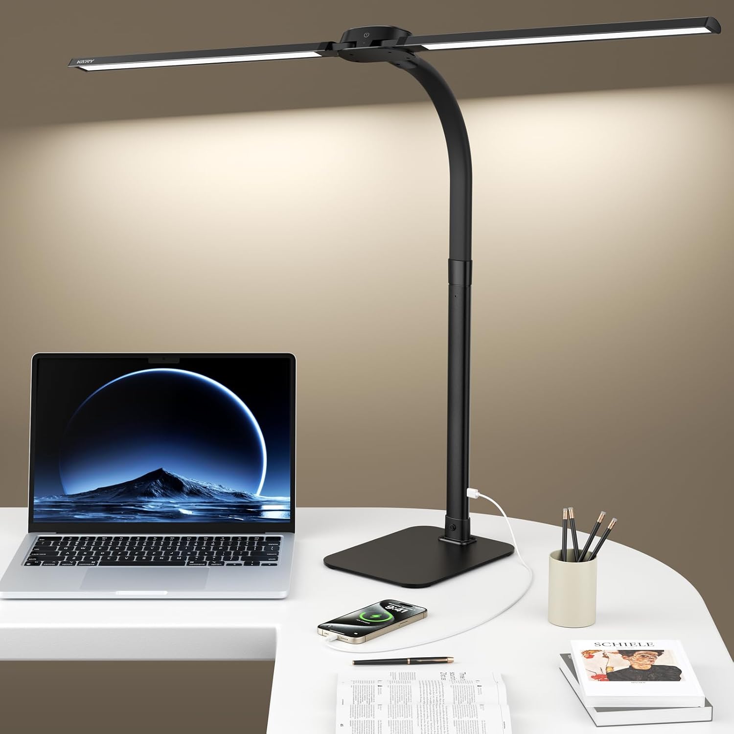 Double Head LED Desk Lamp with - Home Office Head avaliação e preço