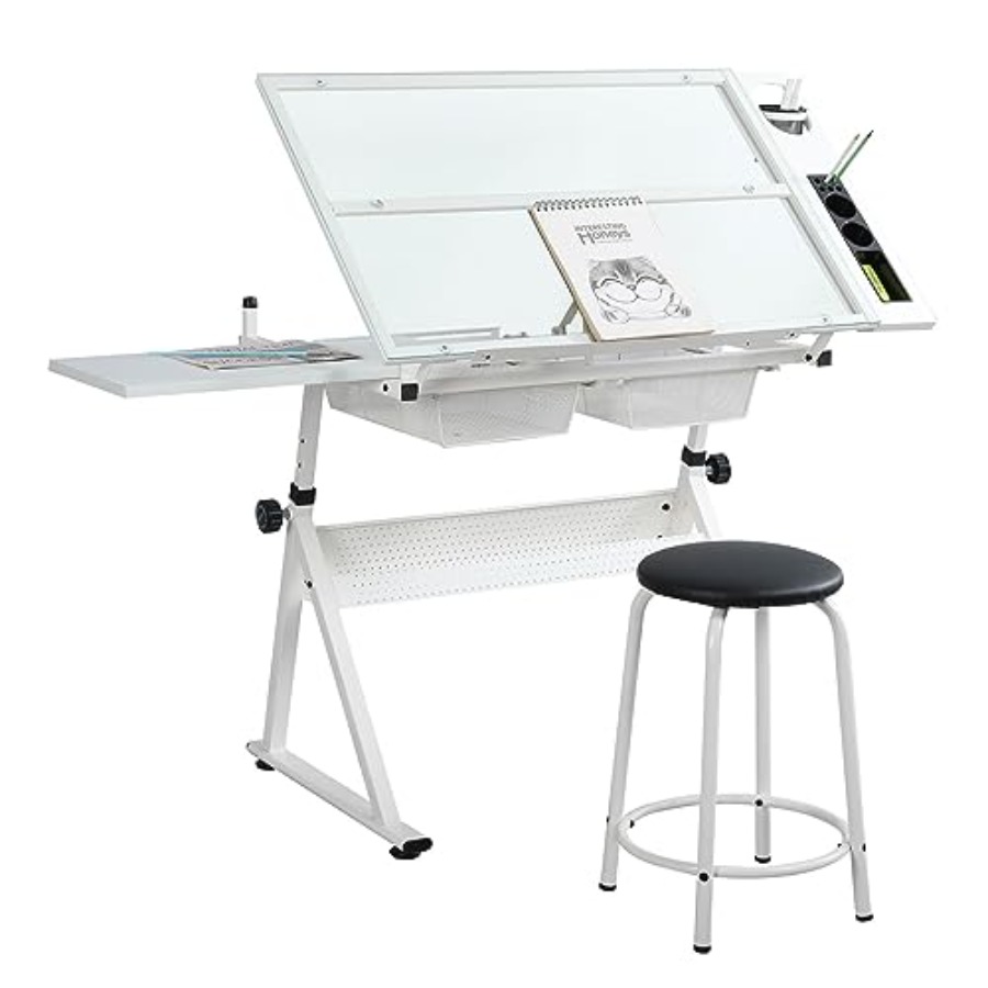 Drafting Table with Stool Mode - Home Office Desks avaliação e preço