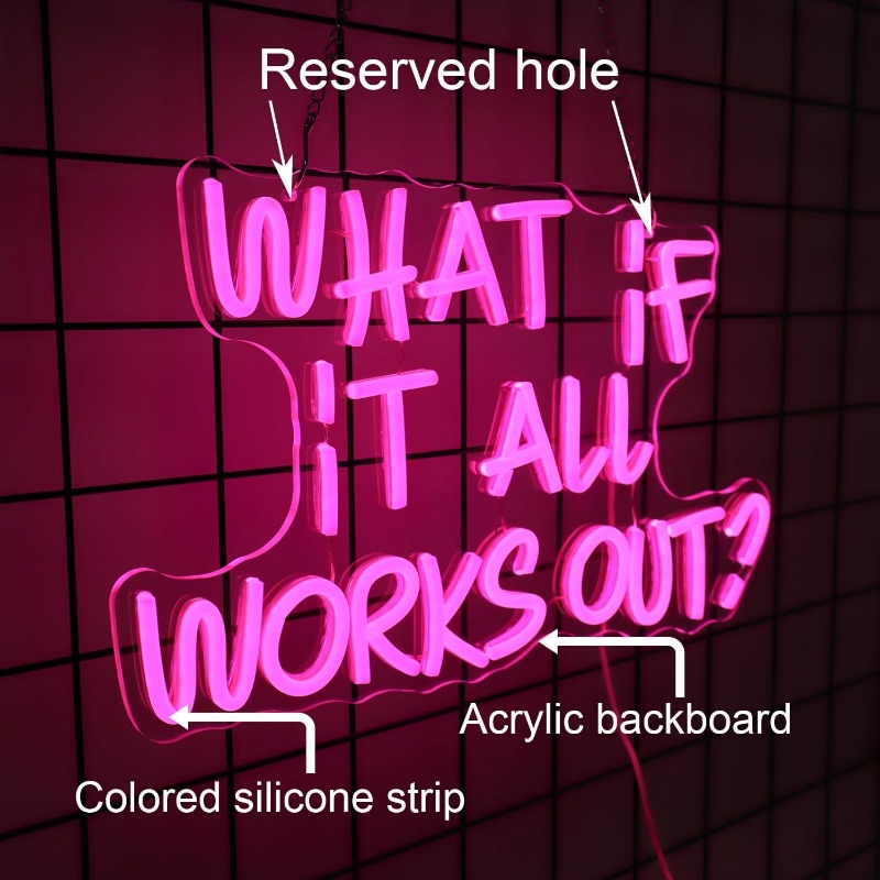 What If It All Works Out Neon  - Home Office What Is It avaliação e preço