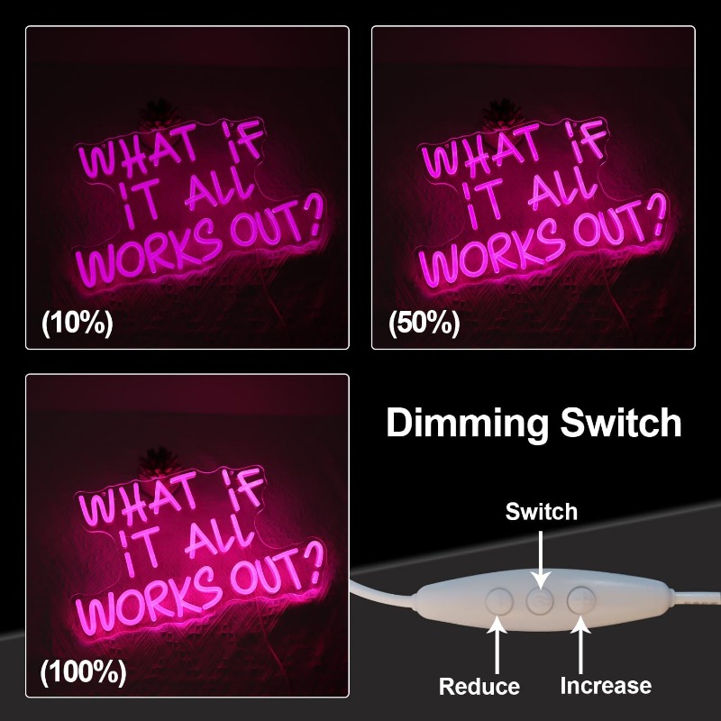 What If It All Works Out Neon  - Home Office What Is It avaliação e preço