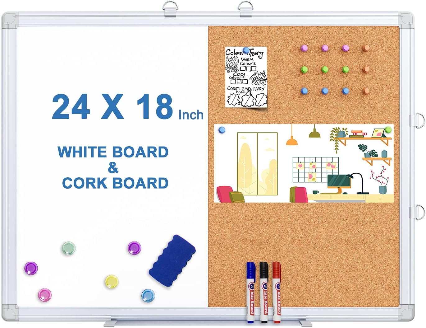 24x18 Inch Magnetic Whiteboard - Whiteboard Magnetic avaliação e preço