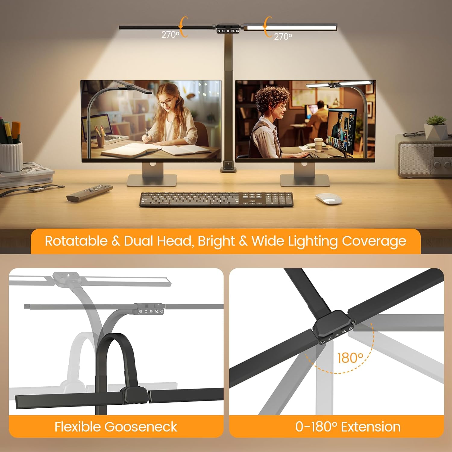 Upgraded RGB LED Desk Lamp wit - Home Office Desks avaliação e preço