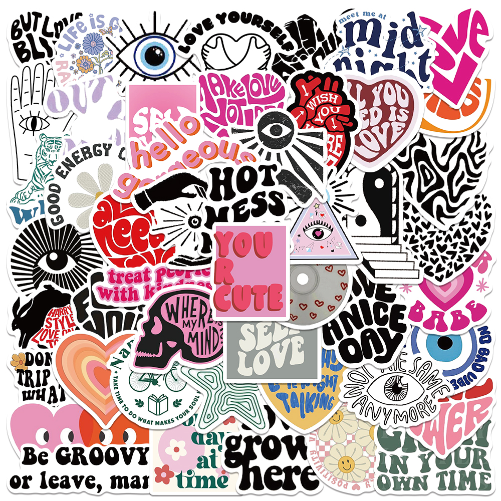 50pcs Inspirational English Lo - Home Office Quotes avaliação e preço