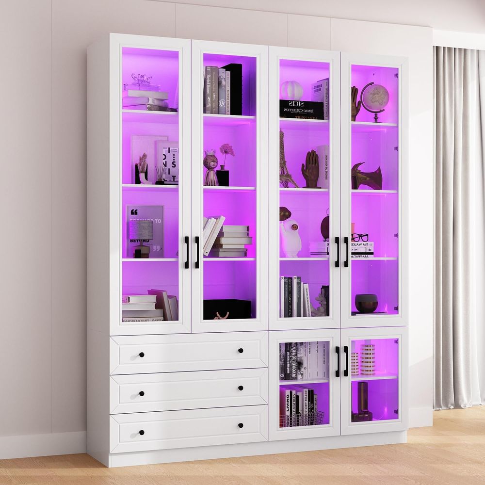 63 Wide Glass Door Display Cab - Home Office Free avaliação e preço