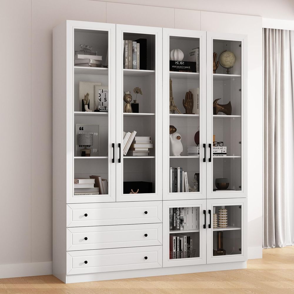 63 Wide Glass Door Display Cab - Home Office Free avaliação e preço