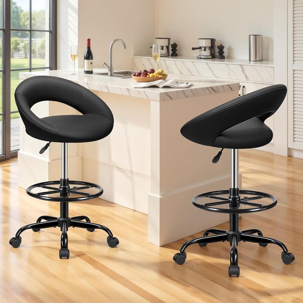 Adjustable Swivel Bar Stools w - Home Office Free avaliação e preço