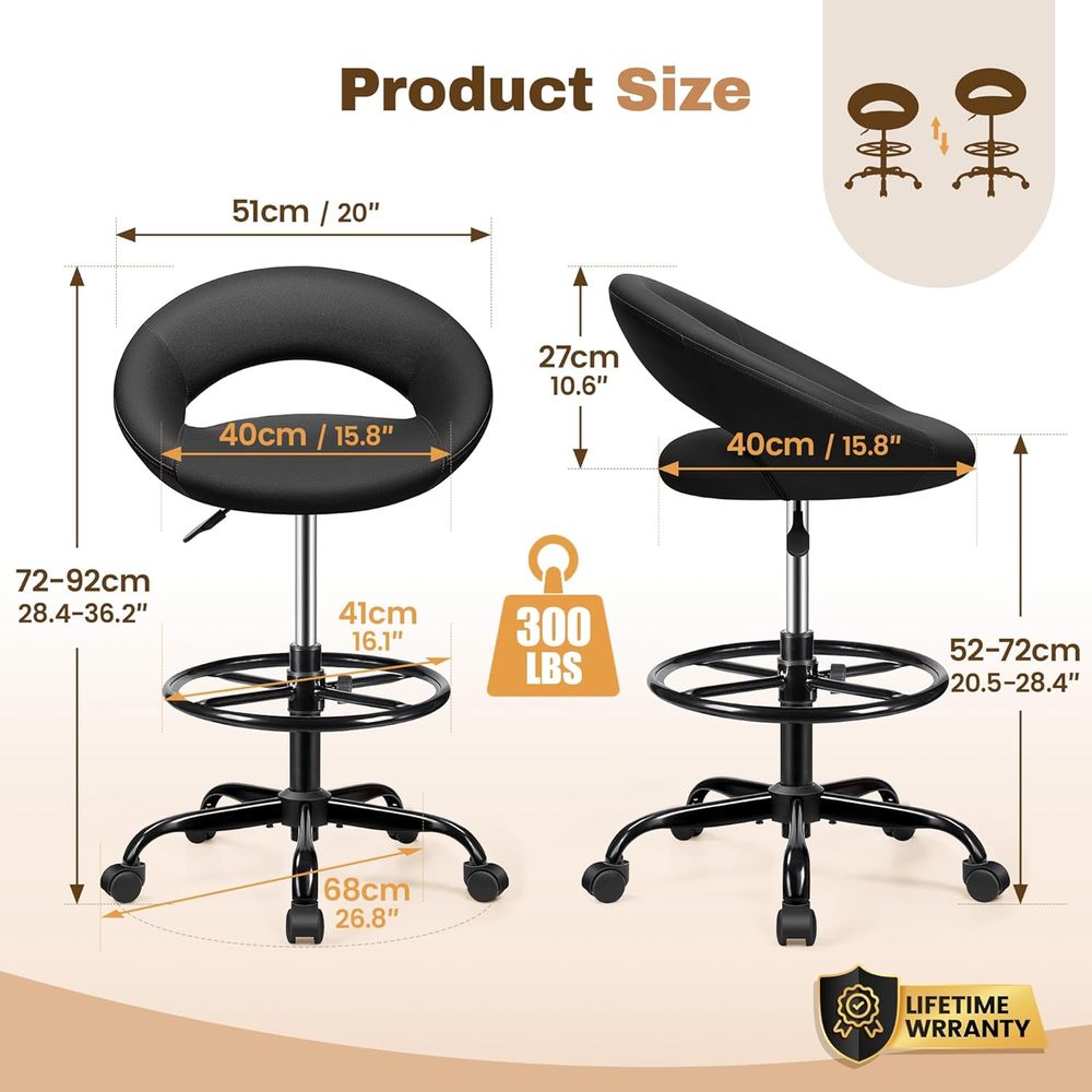 Adjustable Swivel Bar Stools w - Home Office Free avaliação e preço