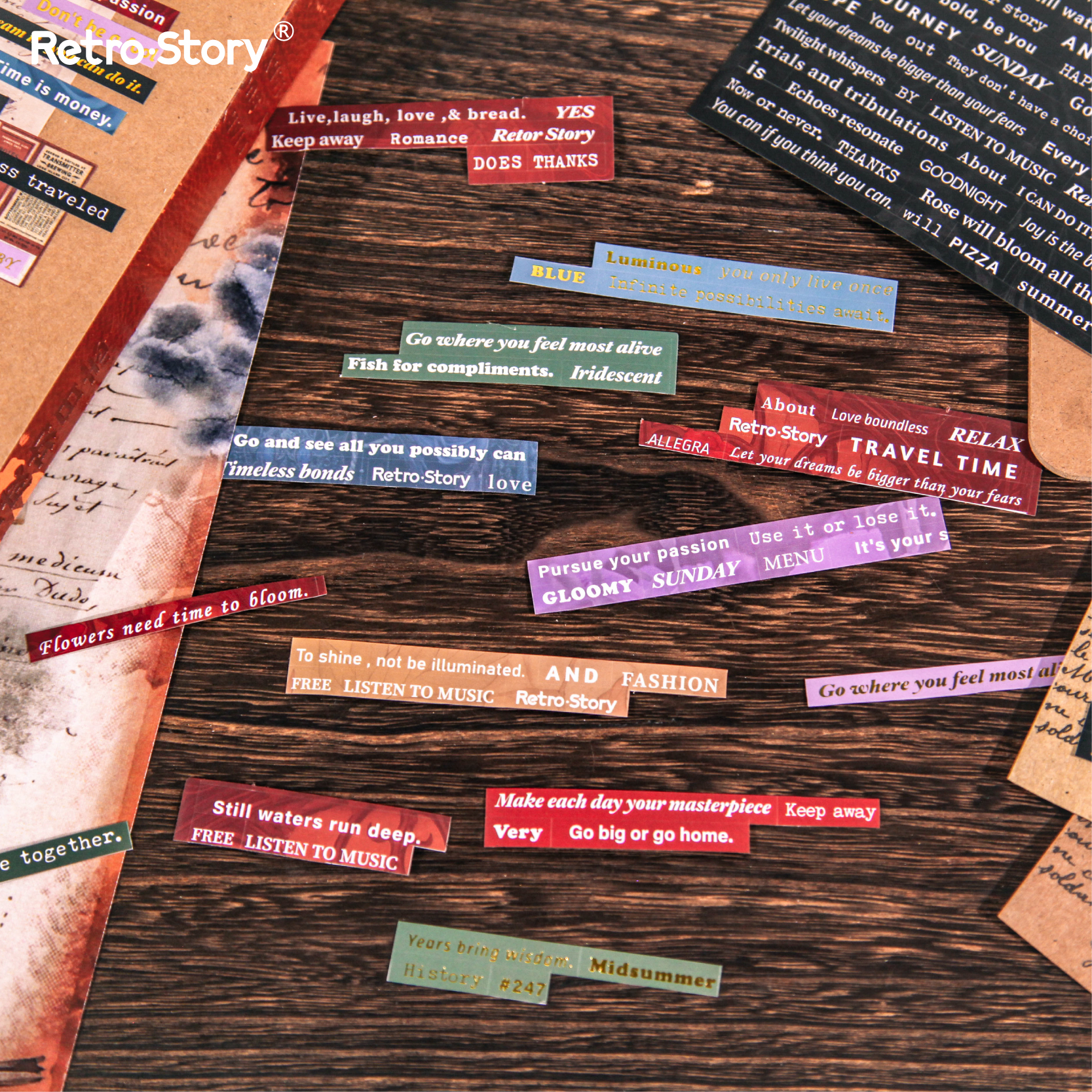 4 sheets Vintage English Text  - Home Office Quotes avaliação e preço