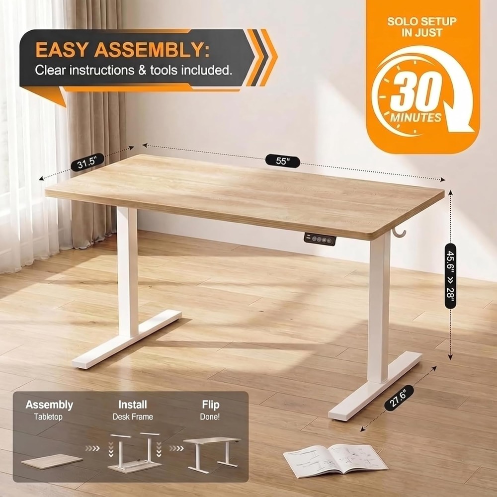 Large 55x32 Electric Standing  - Home Office Desks avaliação e preço