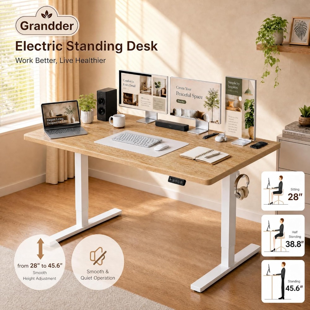 Large 55x32 Electric Standing  - Home Office Desks avaliação e preço