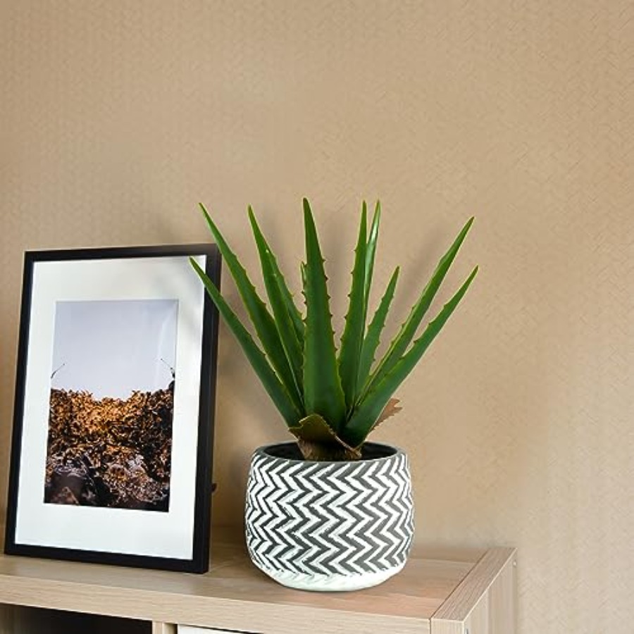 12 Artificial Aloe Vera Potted - Home Office Depot avaliação e preço
