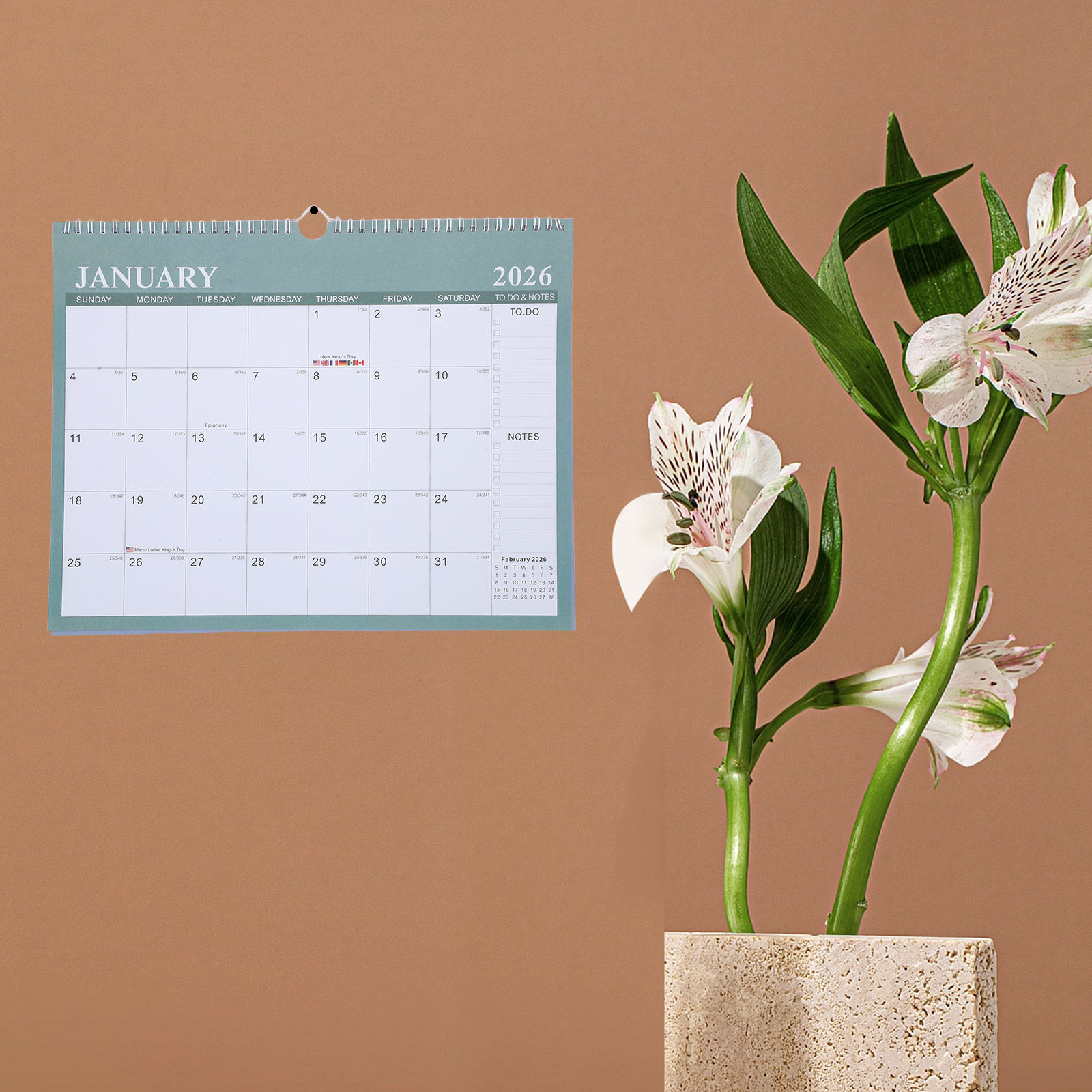 2026 1-2027 6 Large Hanging Mo - Home Office Holidays 2026 avaliação e preço