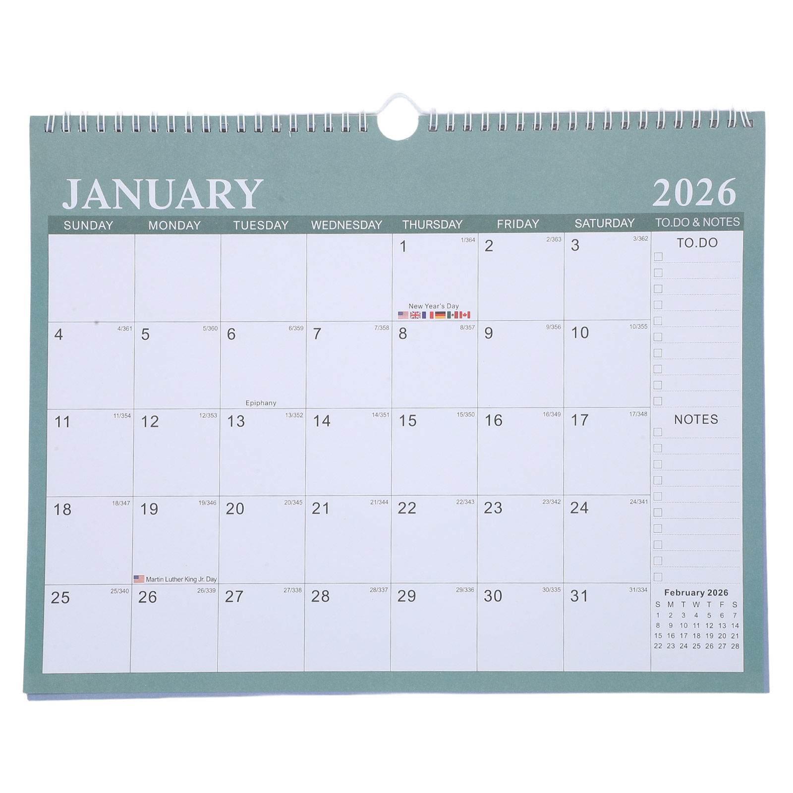 2026 1-2027 6 Large Hanging Mo - Home Office Holidays 2026 avaliação e preço