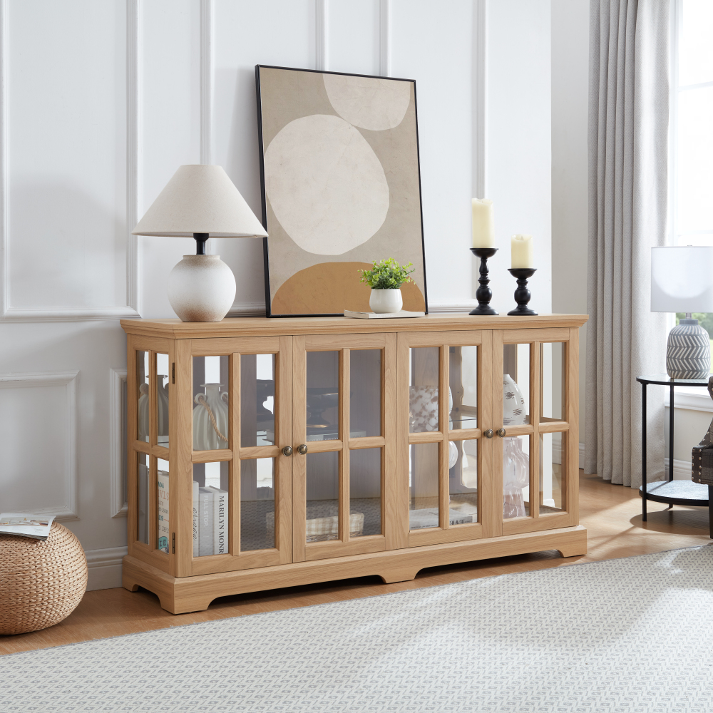 LED Curio Display Cabinet: Gla - Home Office Free avaliação e preço
