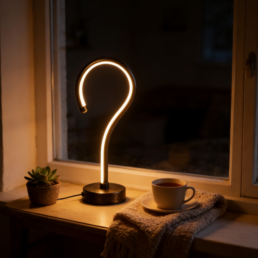 1PC Vintage Question Mark LED  - Home Office Questions avaliação e preço