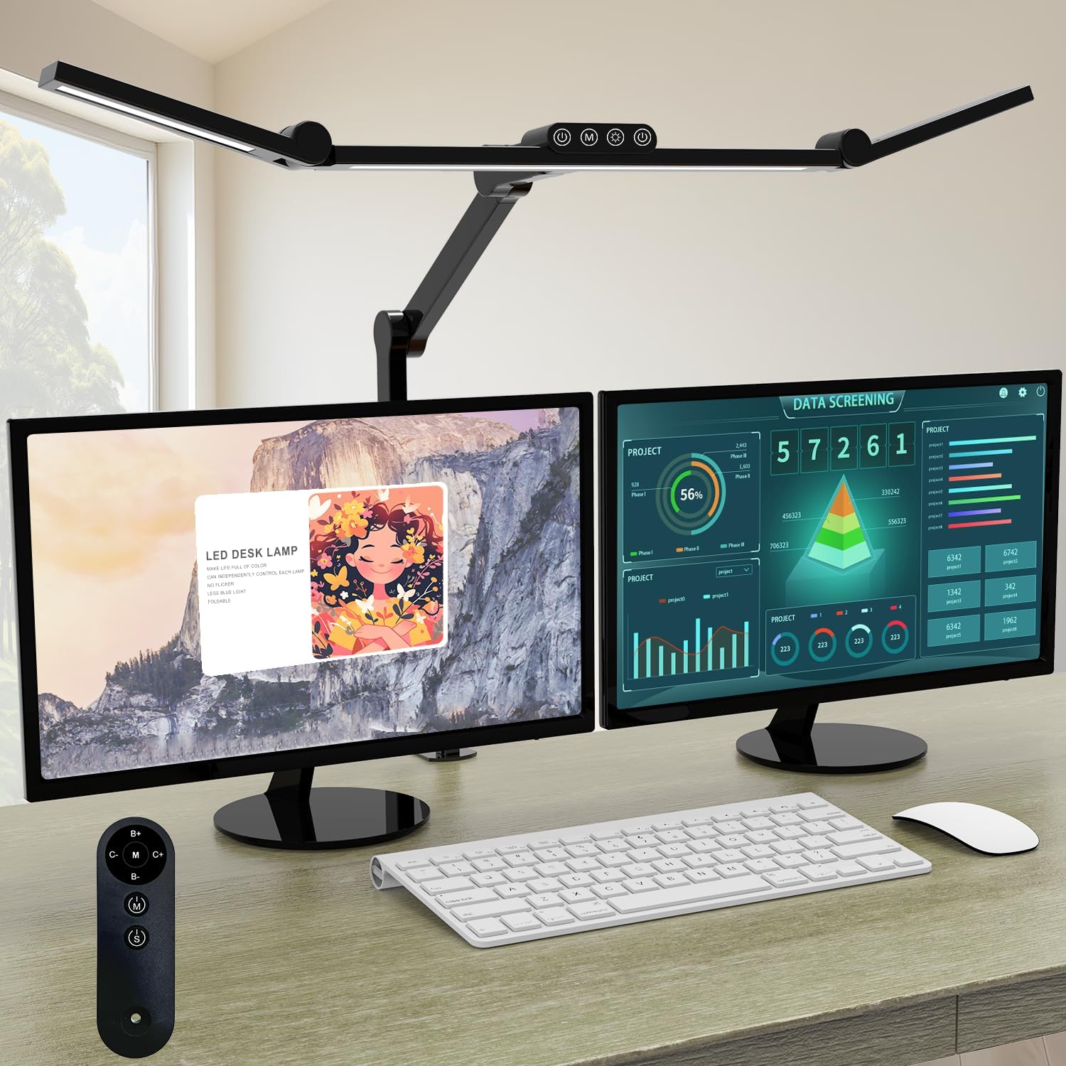 24W LED Desk Lamp with Clamp,  - Home Office Desks avaliação e preço