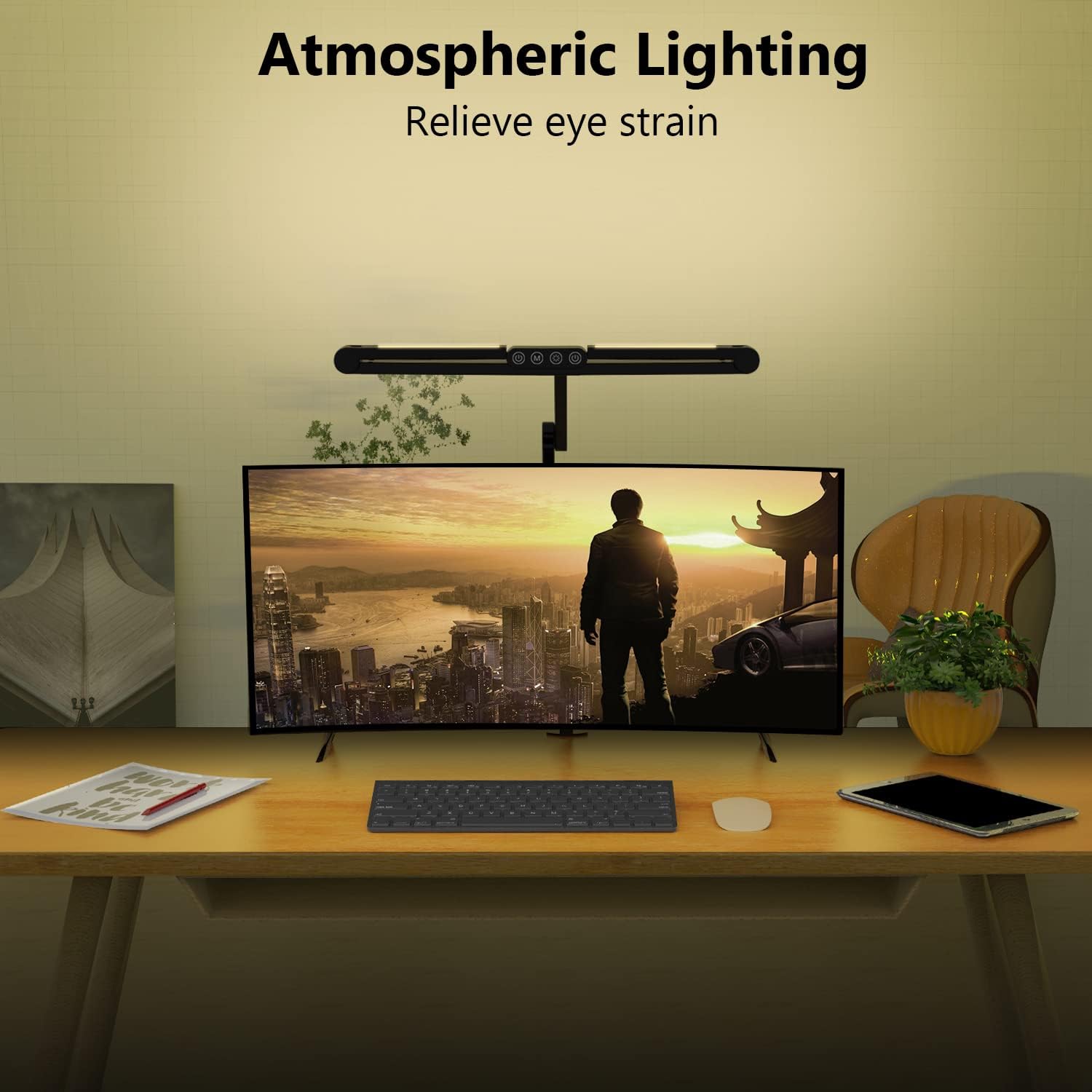 24W LED Desk Lamp with Clamp,  - Home Office Desks avaliação e preço