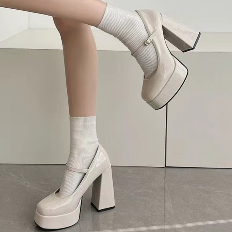 Women's Thick Heel Single Shoe - Home Office Head avaliação e preço