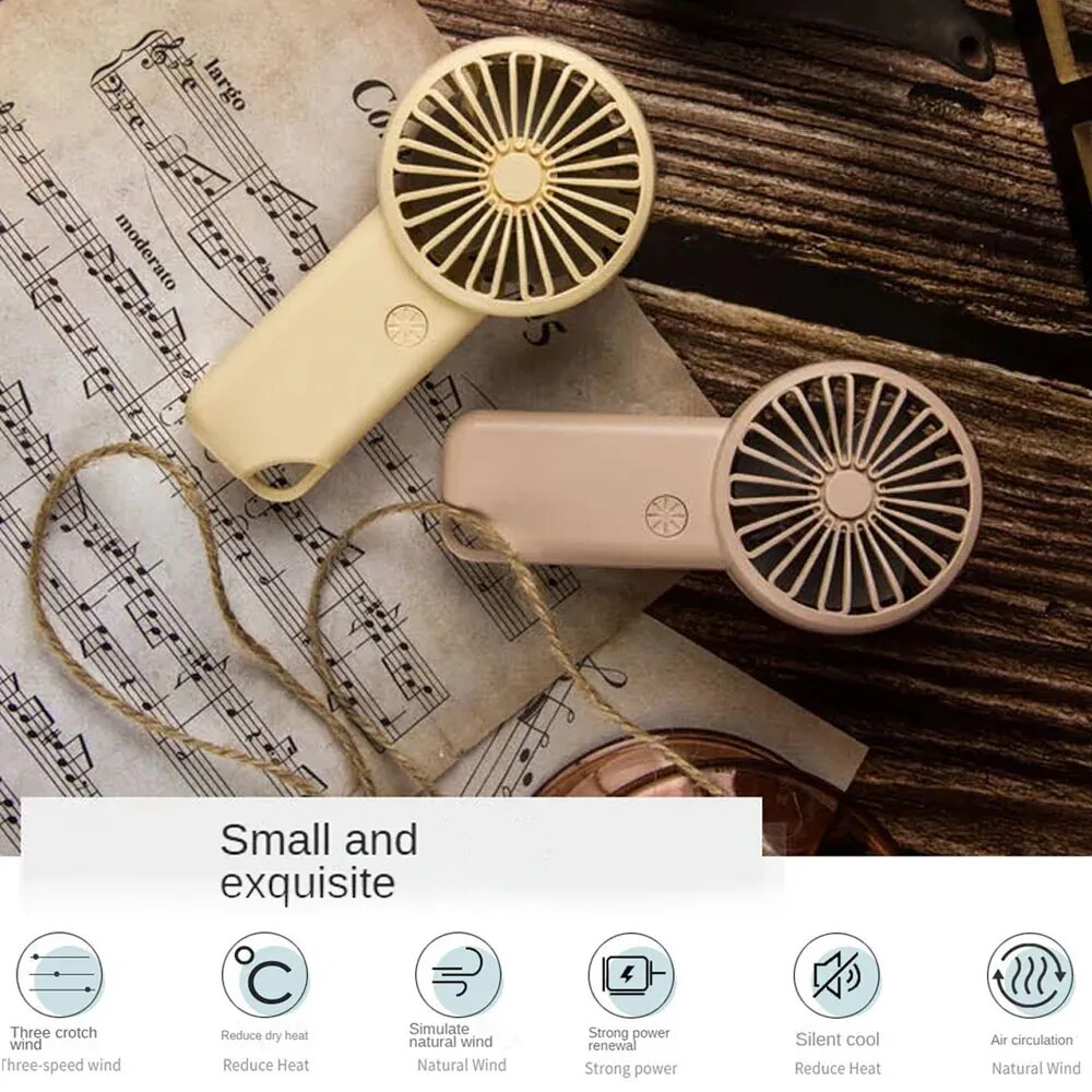 Portable Handheld Fan USB Rech - Home Office Form avaliação e preço