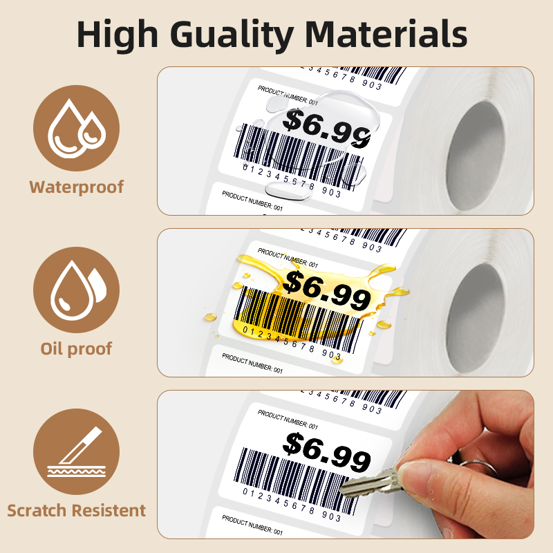 5 Rolls of White Label Sticker - Home Office Printer avaliação e preço