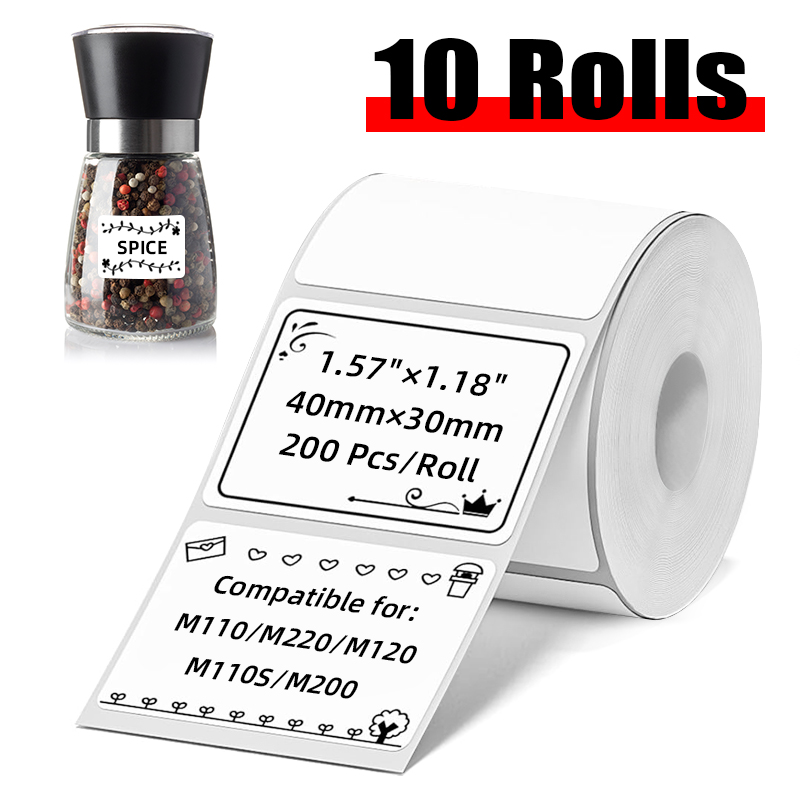 10 Rolls of White Thermal Labe - Home Office Printer avaliação e preço