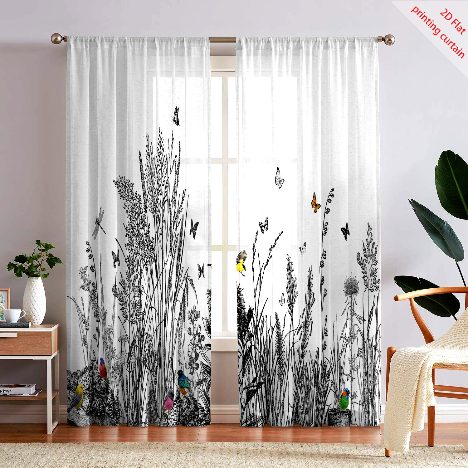 Plant printed transparent scre - Home Office Rate avaliação e preço
