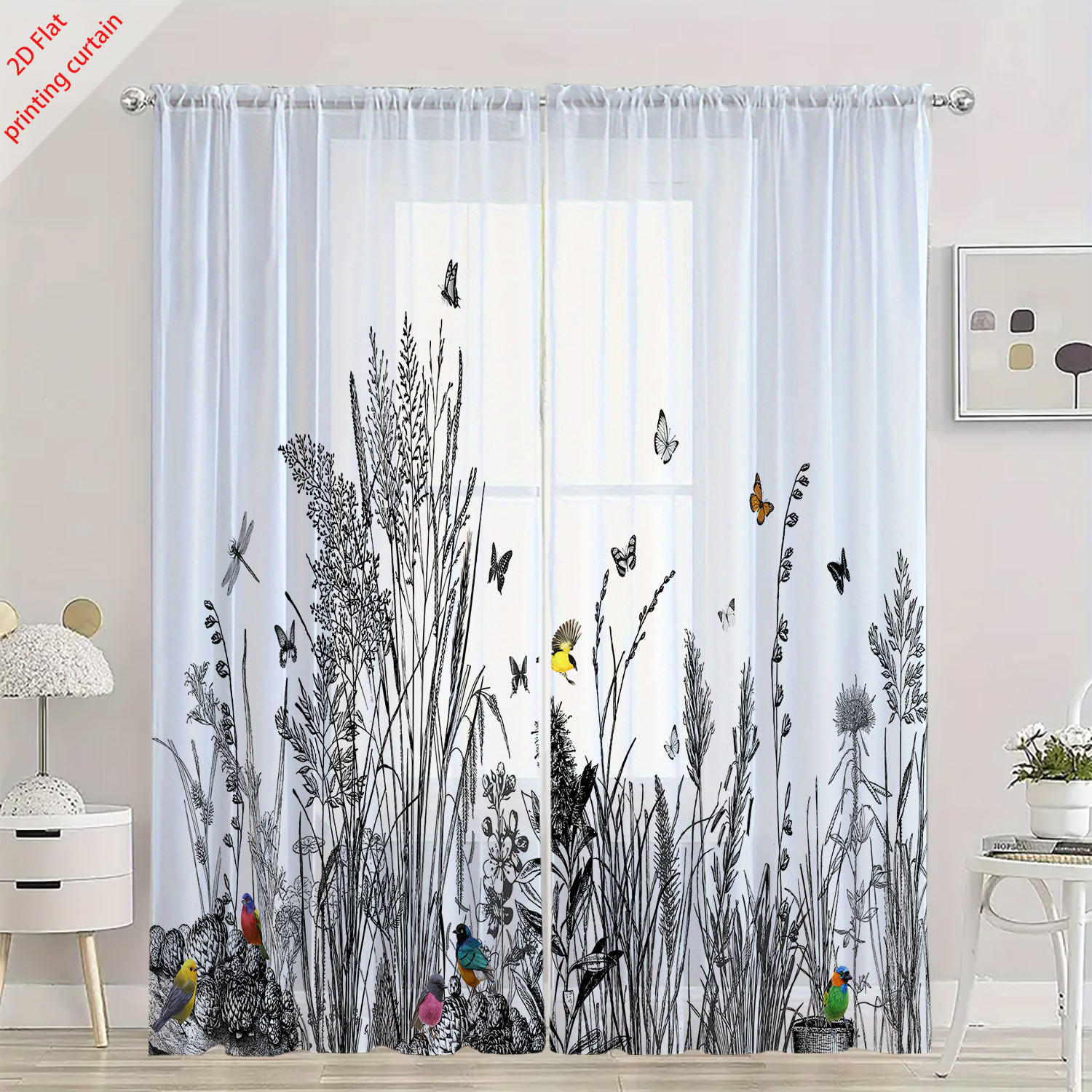 Plant printed transparent scre - Home Office Rate avaliação e preço