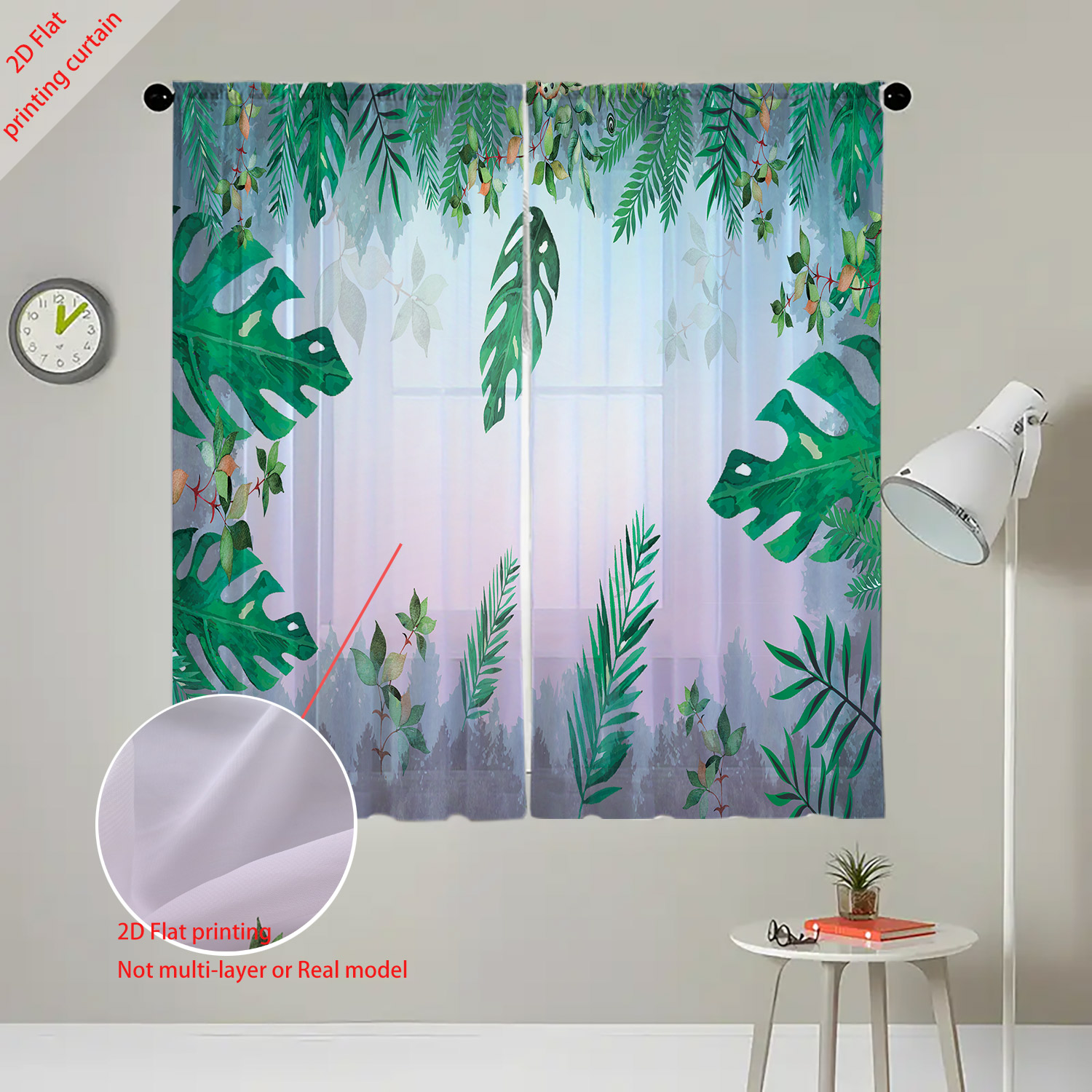 Plant printed transparent scre - Home Office Rate avaliação e preço