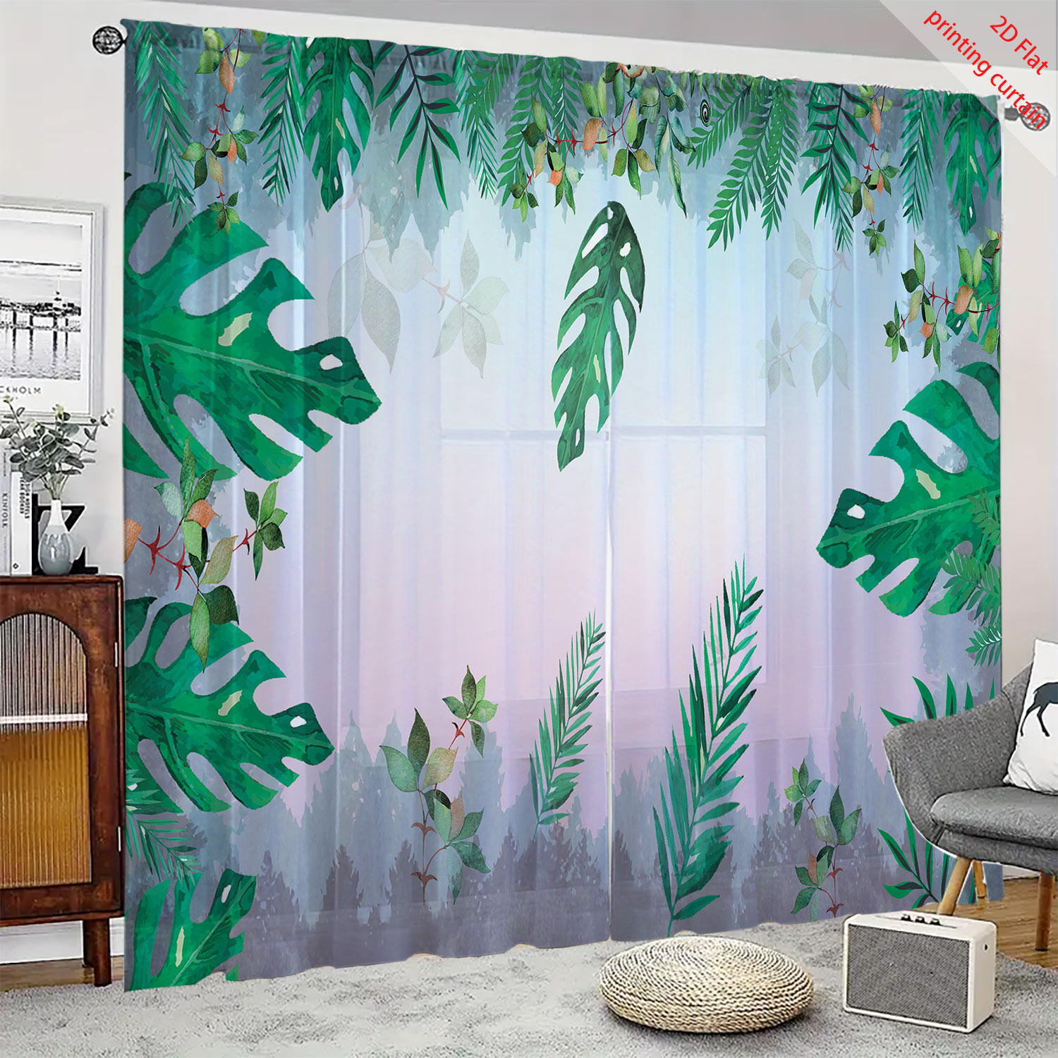 Plant printed transparent scre - Home Office Rate avaliação e preço