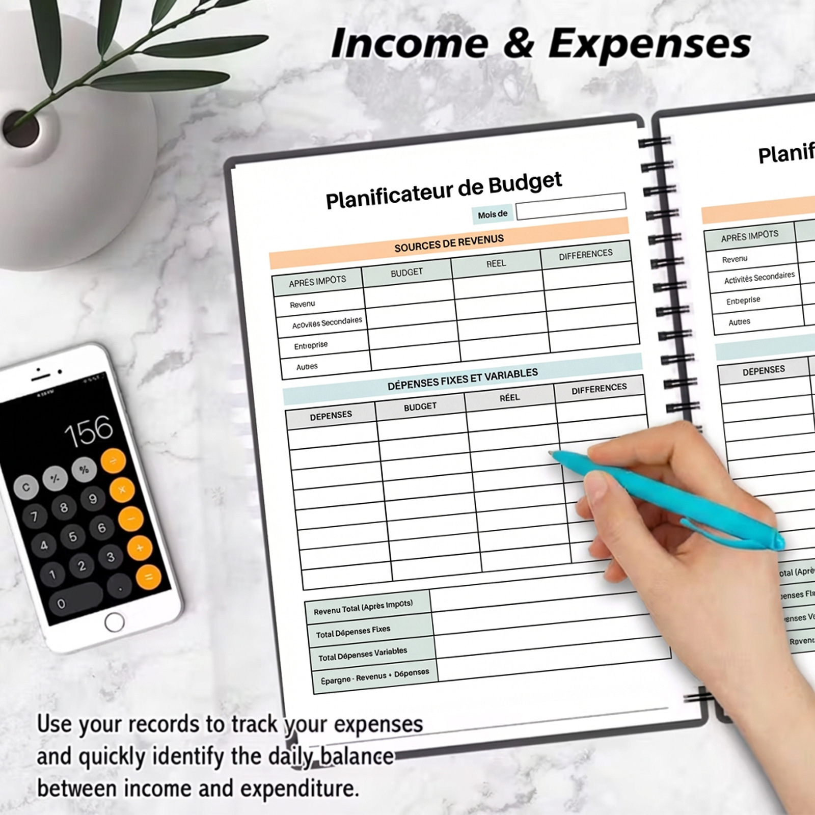 A5 Spiral Budget Planner Noteb - Home Office Budget avaliação e preço
