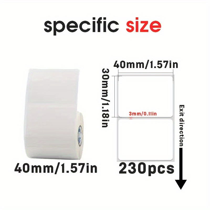 6 Rolls 40x30mm Thermal Label  - Home Office Printer avaliação e preço