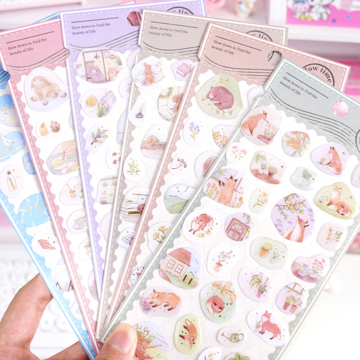 3 pcs Lovely Animals Slow Time - Home Office Quotes avaliação e preço