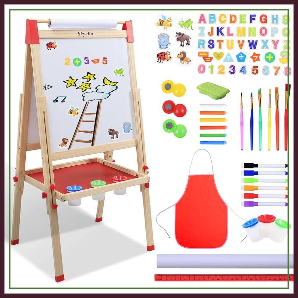Double-Sided Art Easel for Kid - Whiteboard Magnetic avaliação e preço