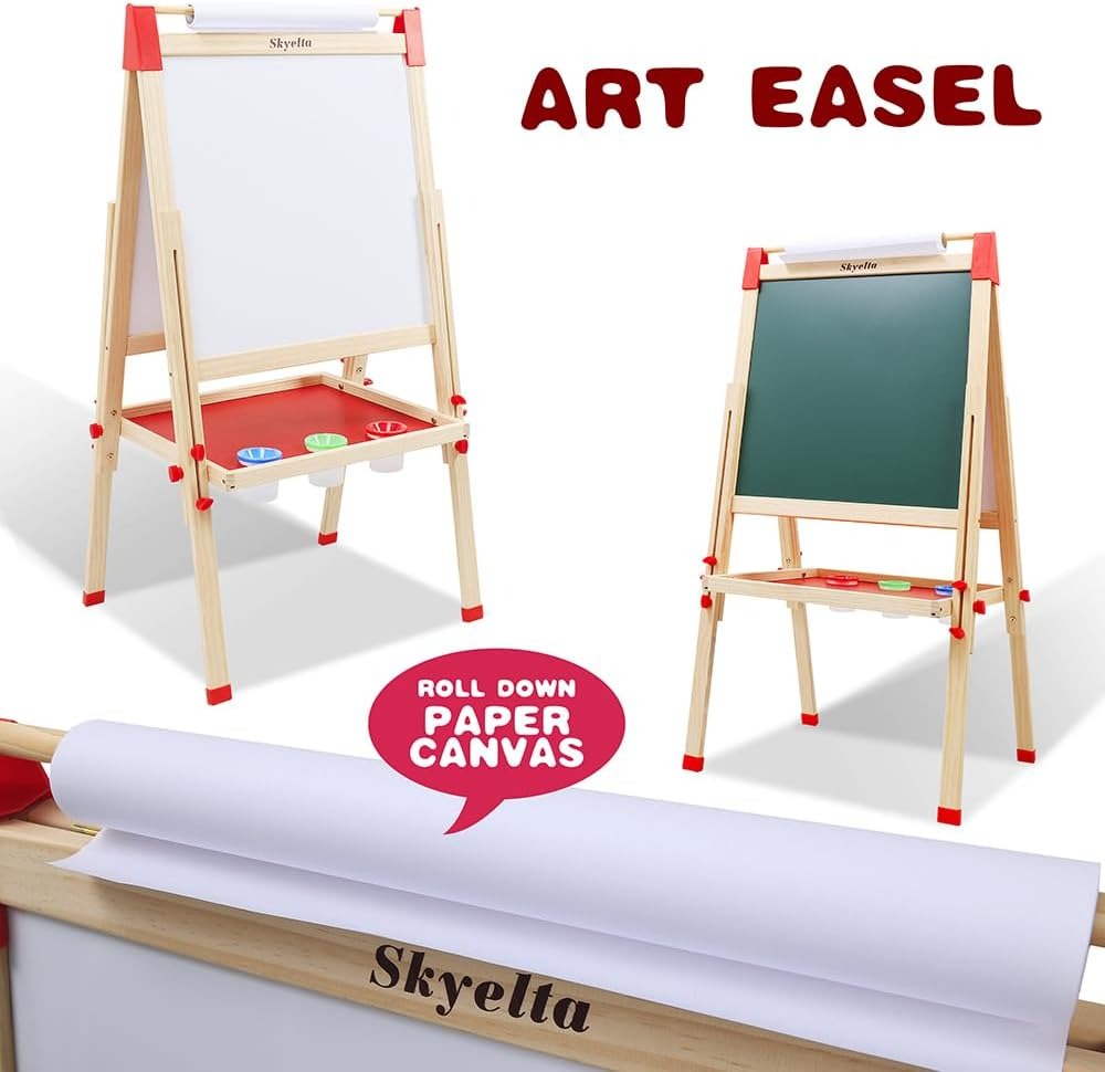 Double-Sided Art Easel for Kid - Whiteboard Magnetic avaliação e preço