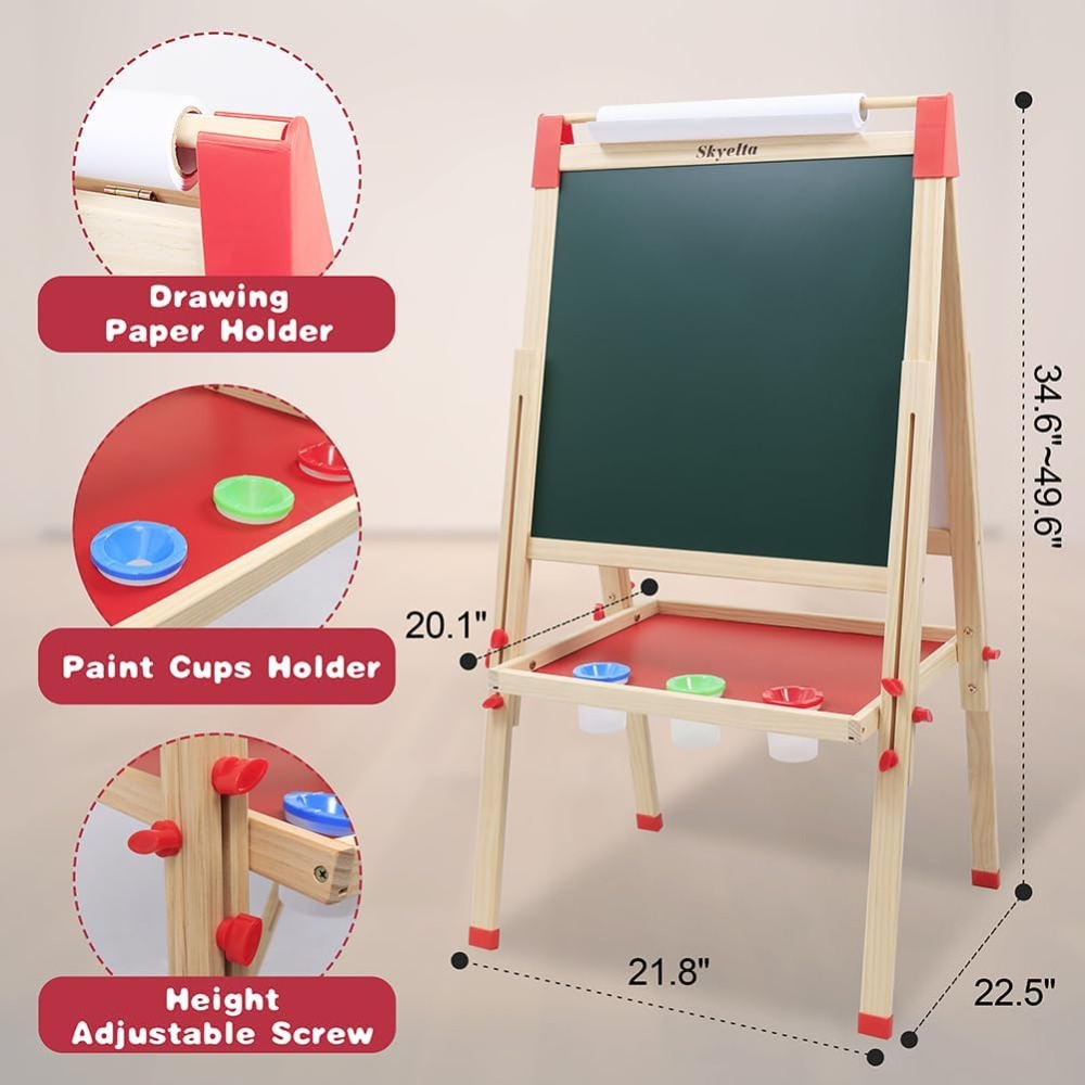 Double-Sided Art Easel for Kid - Whiteboard Magnetic avaliação e preço