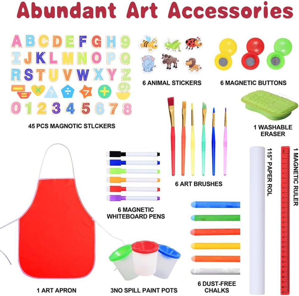 Double-Sided Art Easel for Kid - Whiteboard Magnetic avaliação e preço