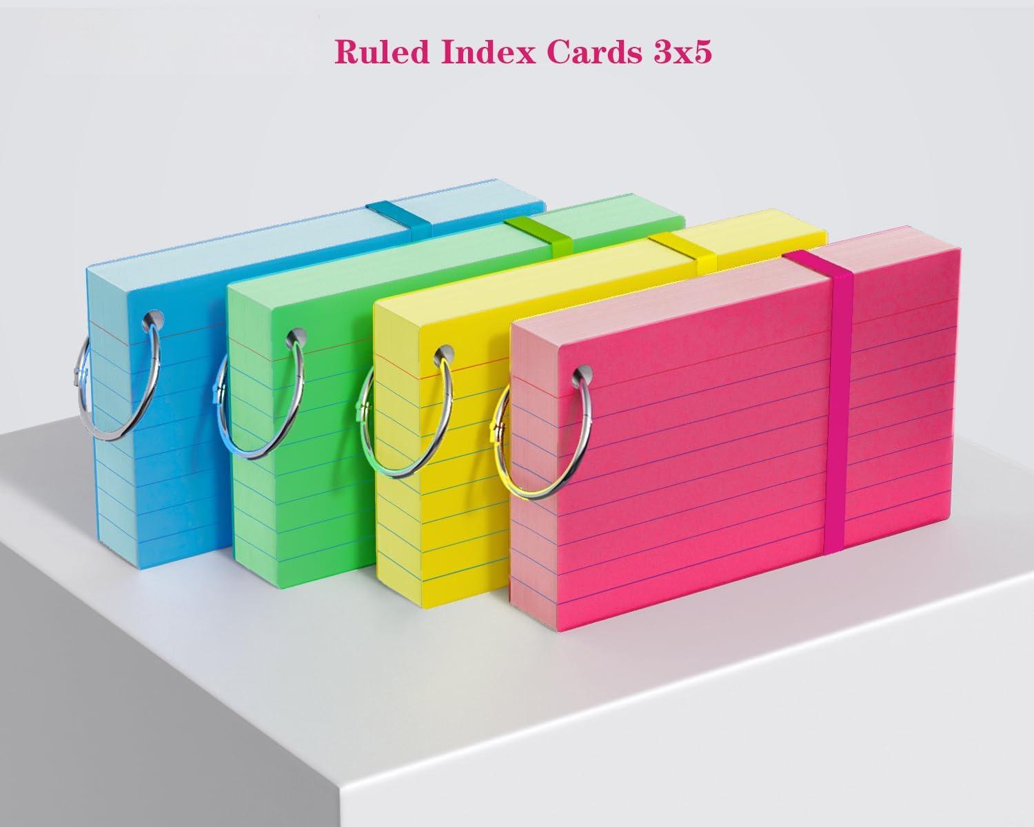 New 200 PCS Colored Index Card - Home Office New Rules avaliação e preço