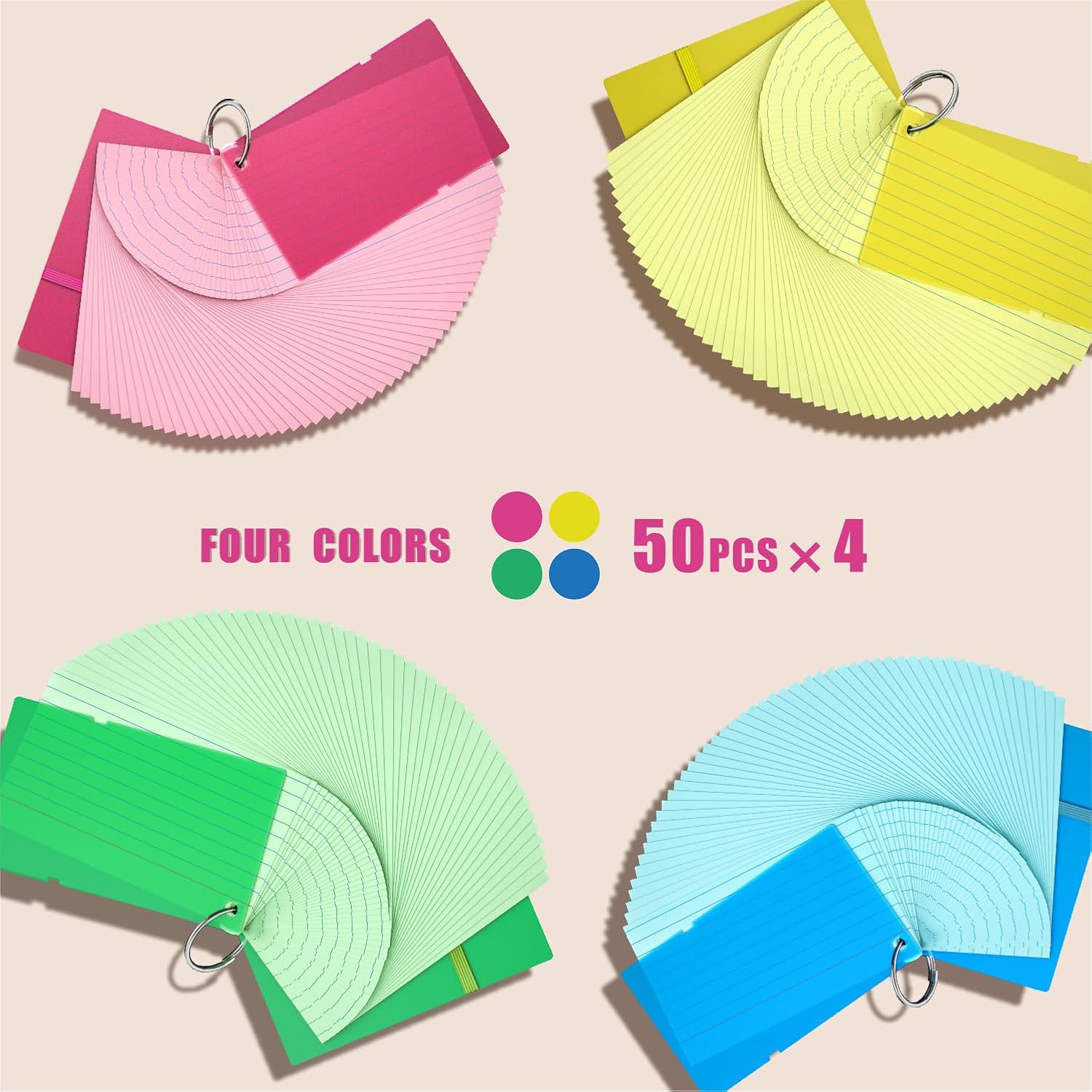 New 200 PCS Colored Index Card - Home Office New Rules avaliação e preço