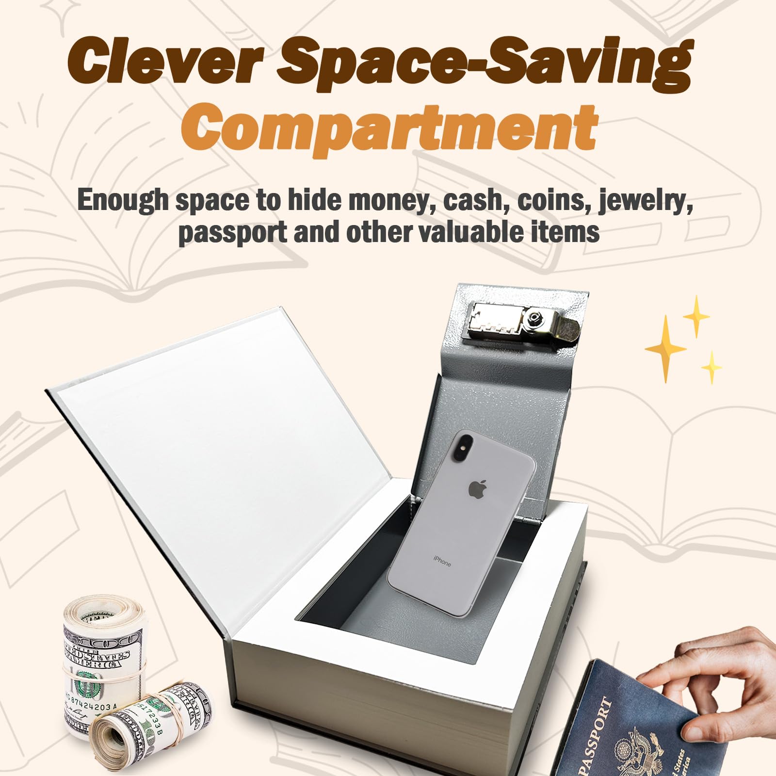 Decorative Book Safe Box with  - Home Office Form avaliação e preço