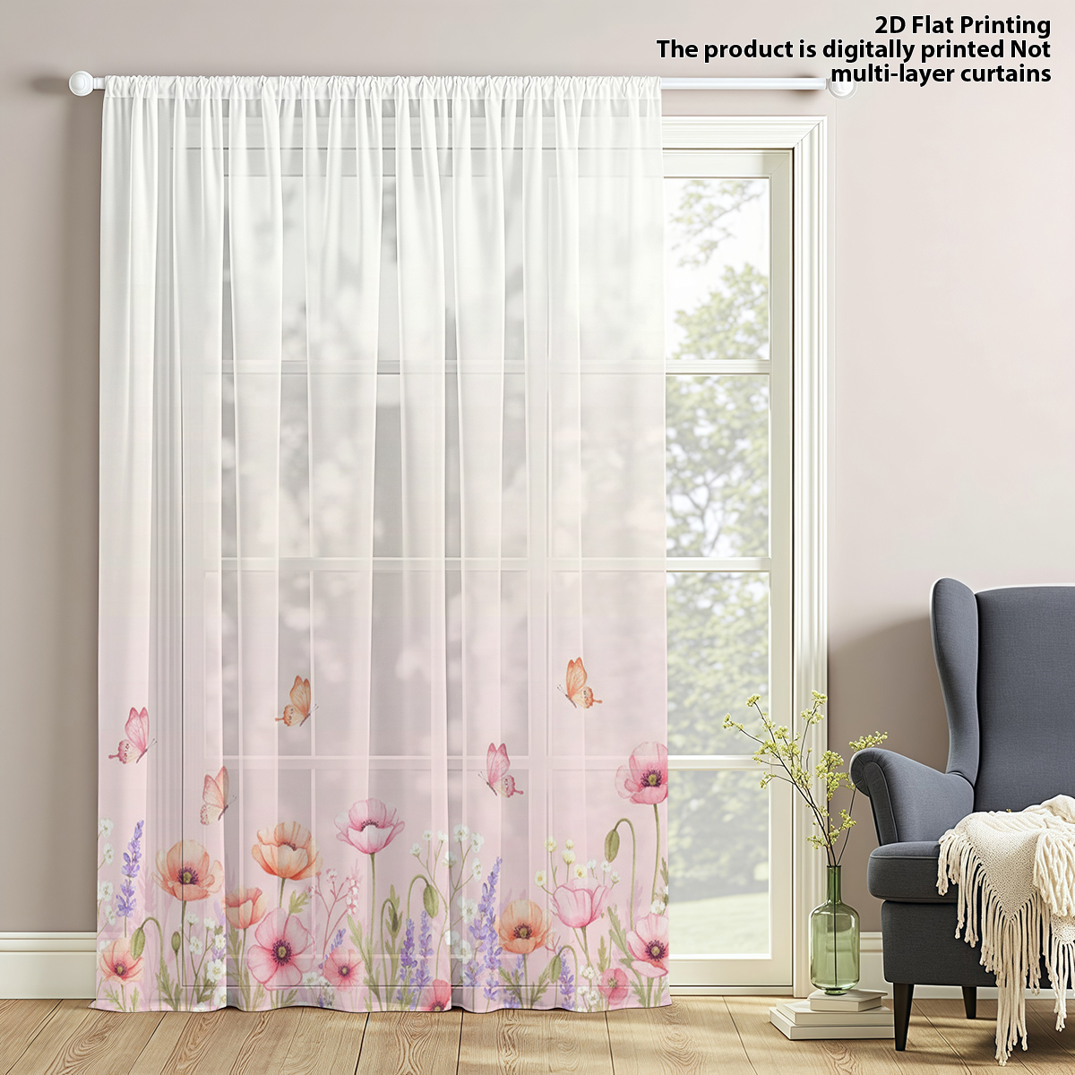 1 PC Poppy Gradient Print Shee - Home Office Rate avaliação e preço