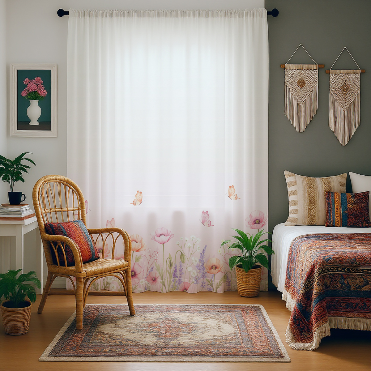 1 PC Poppy Gradient Print Shee - Home Office Rate avaliação e preço