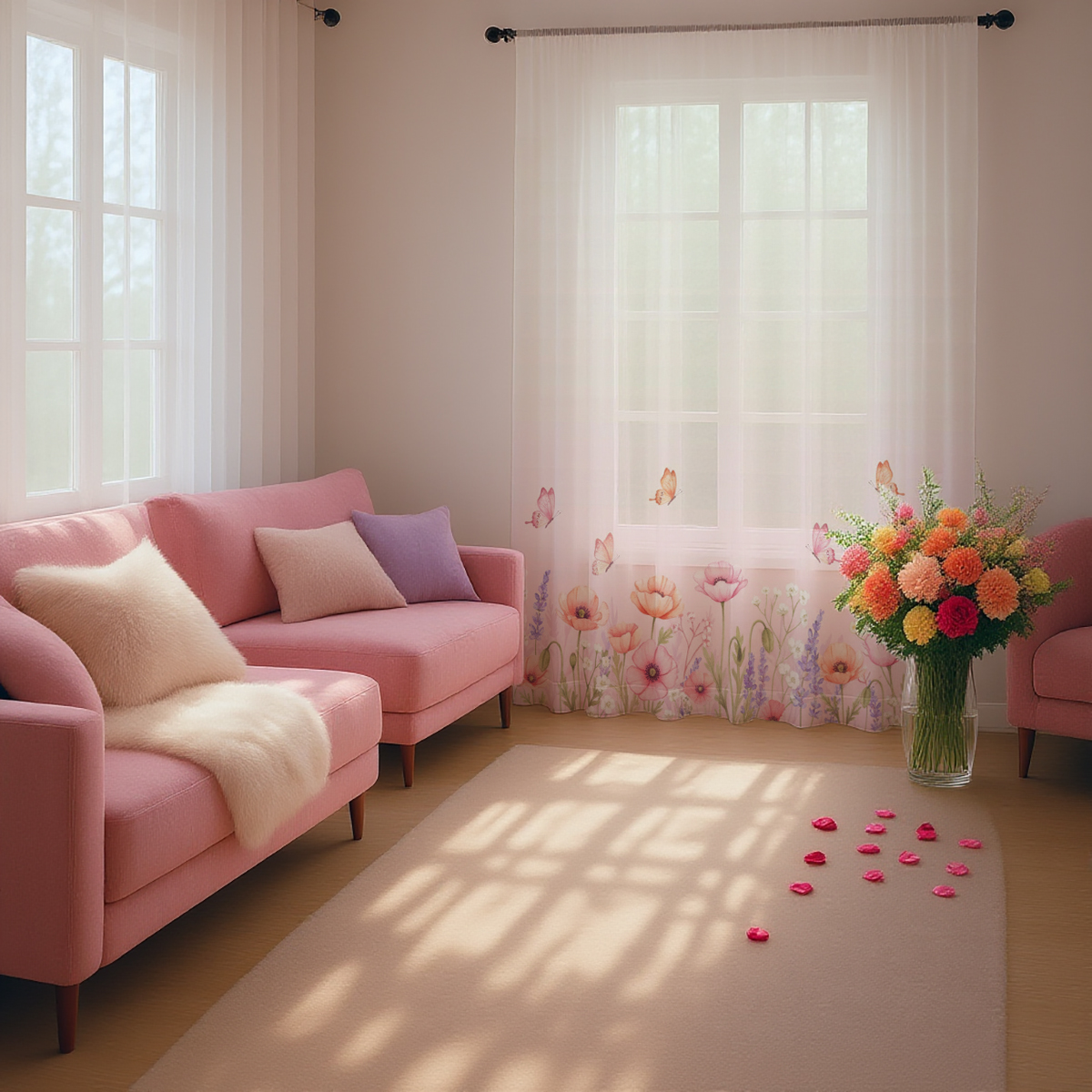 1 PC Poppy Gradient Print Shee - Home Office Rate avaliação e preço